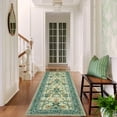 thumbnail image 1 of Nanan 2'x6' Vintage Floral Printed Runner Rug Machine Washable Botanical Rug, Non Slip Non Shedding Rug for Hallway Bedroom Playroom, Green, 1 of 6