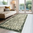thumbnail image 1 of Nanan, 2x6 Area Rug, Modern Abstract Area Rug - Non-Slip, Stain Resistant Low-Pile Carpet for Living Room Bedroom Dining Room Office, Soft Durable Indoor Floor Rug, Green, 1 of 7