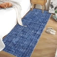 thumbnail image 1 of Nanan 2x6 Solid Runner Rug Classic Neutral Carpet, Soft Non Slip Low Pile Indoor Rug for Hallway Bedroom Kitchen, Blue, 1 of 8