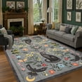 thumbnail image 1 of Nanan 5'x7' Cat Area Rug, Washable Non Slip Stain-resistant Rugs for Dining Room Home Office, Soft Foldable Carpet, Gray, 1 of 6