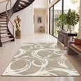 thumbnail image 1 of Nanan 5'x7' Geometric Area Rug Modern Abstract Rug with Non Slip Backing, Soft Machine Washable Indoor Carpet for Living Room, Bedroom, Dining Room, Beige, 1 of 7
