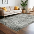 thumbnail image 1 of Nanan, 5x7 Area Rug, Modern Abstract Area Rug - Non-Slip, Stain Resistant Low-Pile Carpet for Living Room Bedroom Dining Room Office, Soft Durable Indoor Floor Rug, Gray, 1 of 7