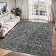 thumbnail image 1 of Nanan 5x7 Solid Area Rug Classic Neutral Carpet, Soft Non Slip Low Pile Indoor Rug for Living Room Bedroom Home Decor, Dark Gray, 1 of 9