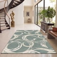 thumbnail image 1 of Nanan 9'x12' Geometric Area Rug Modern Abstract Rug with Non Slip Backing, Soft Machine Washable Indoor Carpet for Living Room, Bedroom, Dining Room, Green, 1 of 6