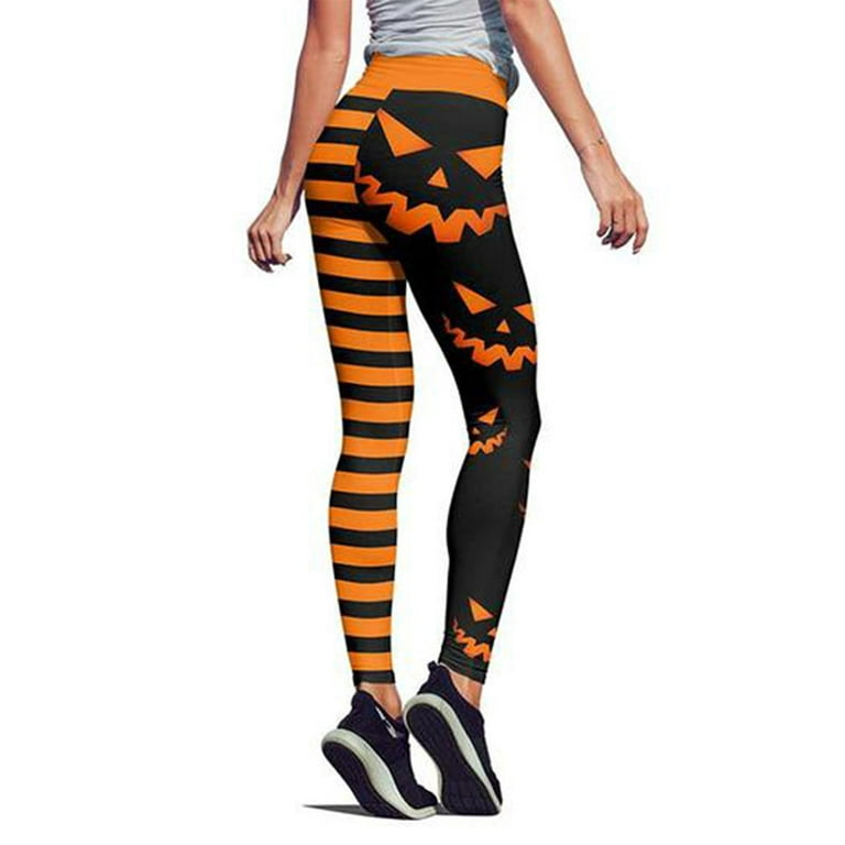 Nananla Women Halloween Leggings High Waist Monsters Skinny Pants