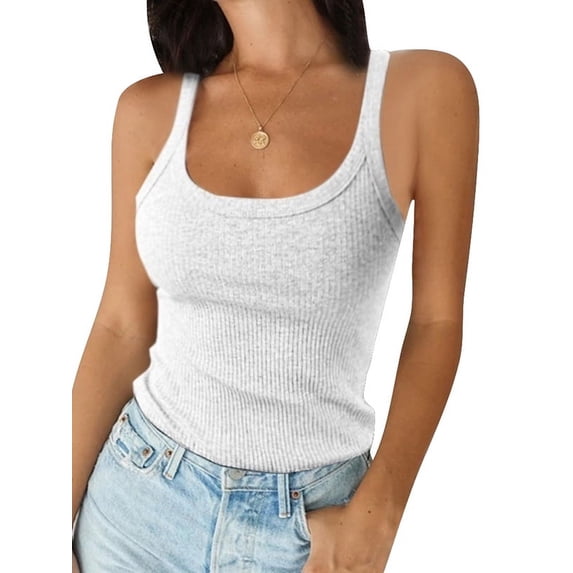 Nananla Women's Solid Color Sleeveless Tanks Top