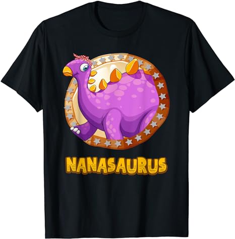 Nanasaurus Grandma Nana Saurus Women Dinosaur Matching T-Shirt ...