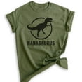 thumbnail image 1 of Nanasaurus T-shirt, Unisex Women's Shirt, Nana T-shirt, Family Dinosaur Shirt, Heather Military Green, 3X-Large, 1 of 6