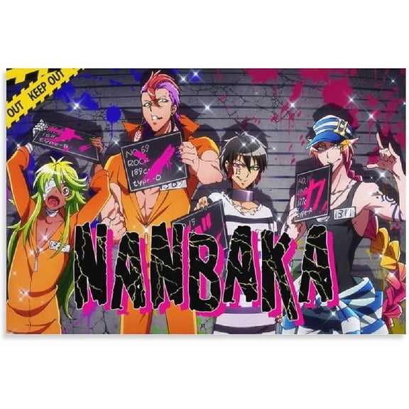 Nanbaka Anime Poster Wall Art Poster Gifts Bedroom Prints Home Decor Hanging Picture Canvas Painting Posters 08x12inch(20x30cm)