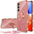 thumbnail image 1 of Nancheng Shockproof Glitter Fashion Cell Phone Case for Samsung Galaxy A14, Rose Gold, 1 of 7