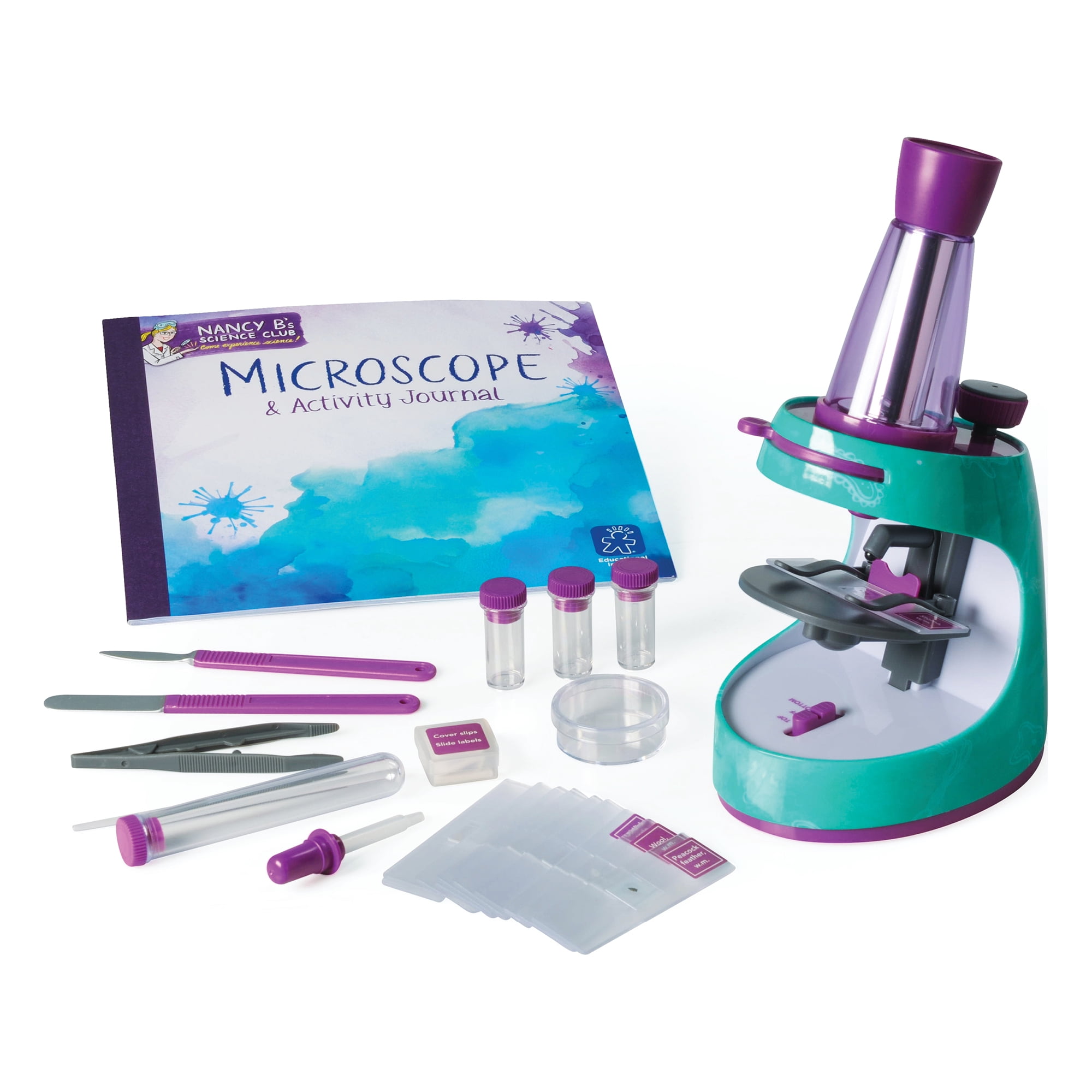 Nancy Bs Science Club Microscope & Activity Journal, STEM Set for Kids Ages 8 and up