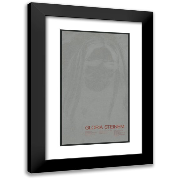 Nancy C. Pokross 12x18 Black Modern Framed Museum Art Print Titled - Gloria Steinem (1975)
