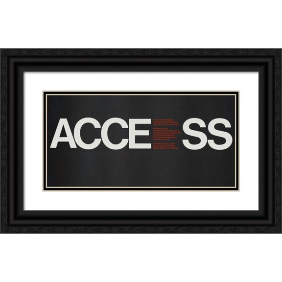 Nancy C. Pokross 24x14 Black Ornate Framed Double Matted Museum Art Print Titled: Access (1974)