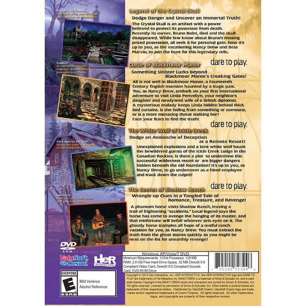 Nancy Drew Classic 4-Game Pack (PC DVD) - Walmart.com