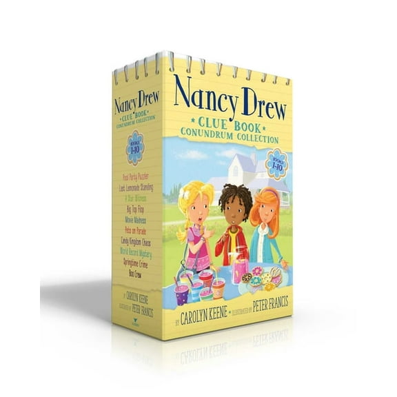 Nancy Drew Clue Book Nancy Drew Clue Book Conundrum Collection (Boxed Set): Pool Party Puzzler; Last Lemonade Standing; A Star Witness; Big T, (Paperback)
