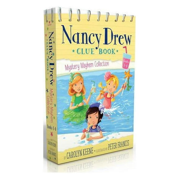 Nancy Drew Clue Book Nancy Drew Clue Book Mystery Mayhem Collection Books 1-4 (Boxed Set): Pool Party Puzzler; Last Lemonade Standing; A Star, (Paperback)