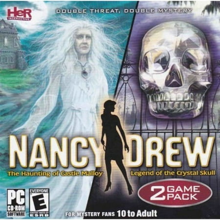 Nancy Drew Haunting of Castle Malloy & Legend of the Crystal Skull (PC CD), 2 Pack
