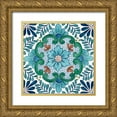 thumbnail image 1 of Nancy Green Design 12x12 Gold Ornate Wood Framed with Double Matting Museum Art Print Titled - Talavera Azul I, 1 of 4