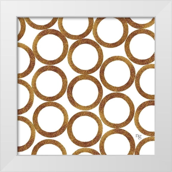 Nancy Green Design 12x12 White Modern Wood Framed Museum Art Print Titled - Golden Opportunity I