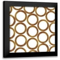 thumbnail image 1 of Nancy Green Design 15x15 Black Modern Framed Museum Art Print Titled - Golden Opportunity I, 1 of 5