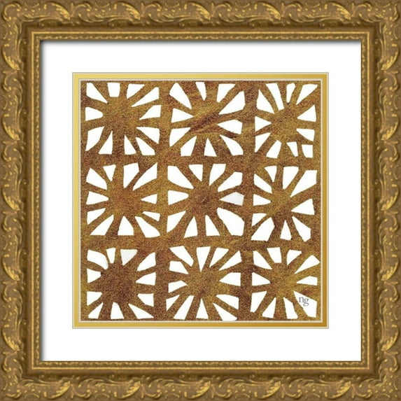 Nancy Green Design 15x15 Gold Ornate Wood Framed with Double Matting Museum Art Print Titled - Golden Opportunity III