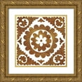 thumbnail image 1 of Nancy Green Design 15x15 Gold Ornate Wood Framed with Double Matting Museum Art Print Titled - Golden Opportunity Suzani IV, 1 of 4