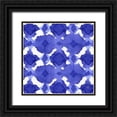 thumbnail image 1 of Nancy Green Design 20x20 Black Ornate Wood Framed with Double Matting Museum Art Print Titled - Aquarelle Blue V, 1 of 4