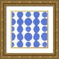 thumbnail image 1 of Nancy Green Design 20x20 Gold Ornate Wood Framed with Double Matting Museum Art Print Titled - Aquarelle Blue III, 1 of 4
