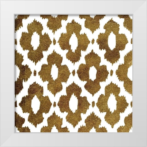 Nancy Green Design 26x26 White Modern Wood Framed Museum Art Print Titled - Golden Opportunity 2 III