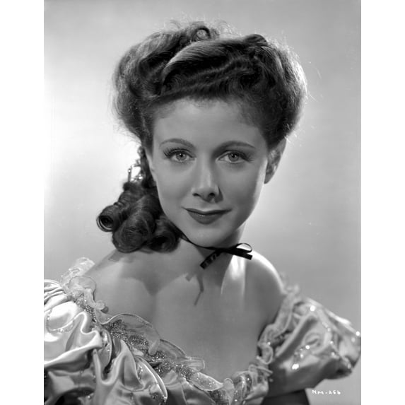 Nancy Marlow on a Ruffled Top sitting and posed Photo Print (24 x 30)