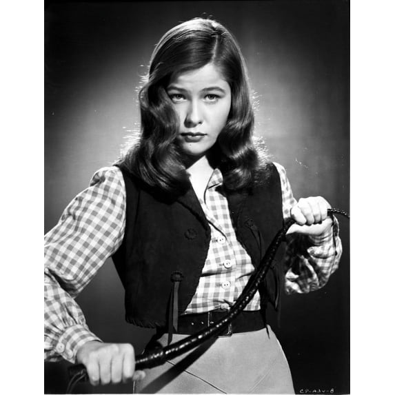 Nancy Olson on a Checkered Long Sleeve with Vest Photo Print (8 x 10)