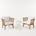 thumbnail image 1 of Nancy Outdoor Acacia Wood 2 Seater Club Chairs and Side Table Set, 1 of 5