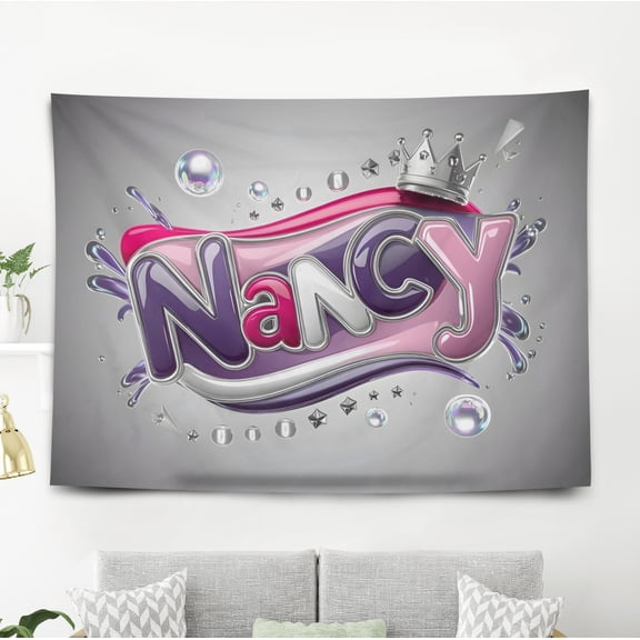 Nancy Pattern Wall Hanging 50*60 Inches High-Quality Peach Skin Velvet Material Classic And Charming