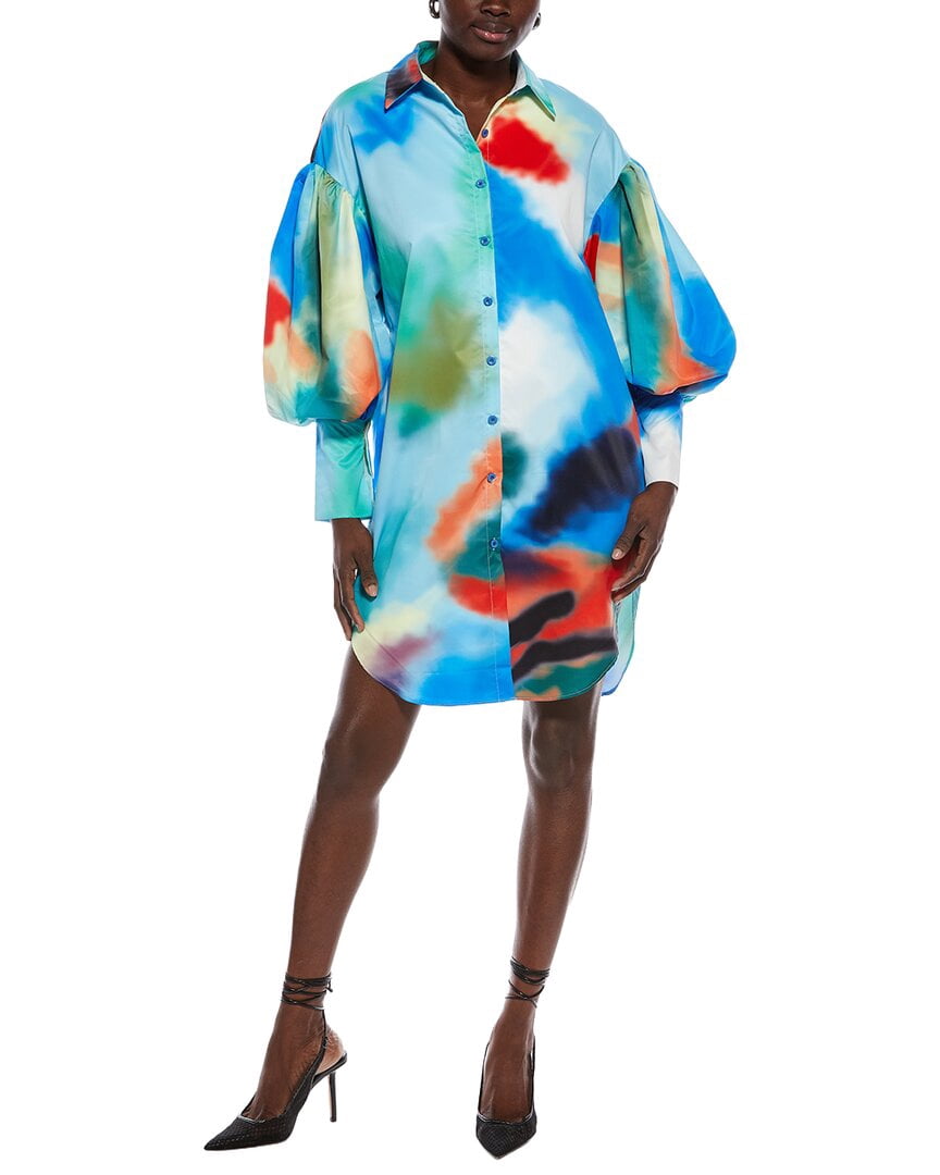 nancy yang floral shirt dress gown Nancy Yang Dresses