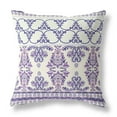 thumbnail image 1 of Nandini Flowers Indoor/Outdoor Pillow with Removable Cover in Off-White Navy 26x26, 1 of 9