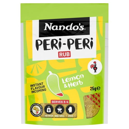 Nando's Lemon & Herb Seasoning Rub 25g, British Import (Pack of 2)