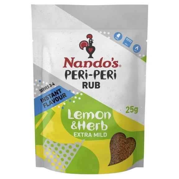Nando's Peri Peri RUB Lemon & Herb Sachet 25g (Pack of 6)