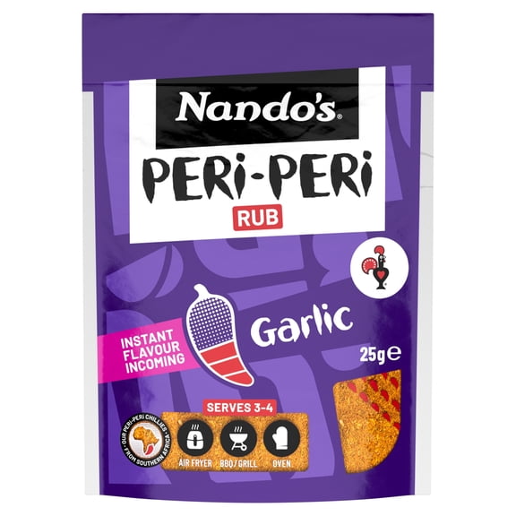 Nando's Peri Peri Rub Garlic 25G, Imported from Britain