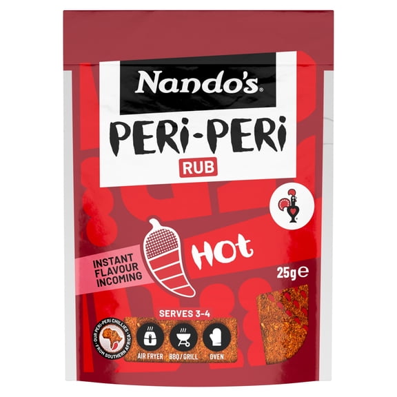 Nando's Peri Peri Rub Hot 25G, Imported from Britain
