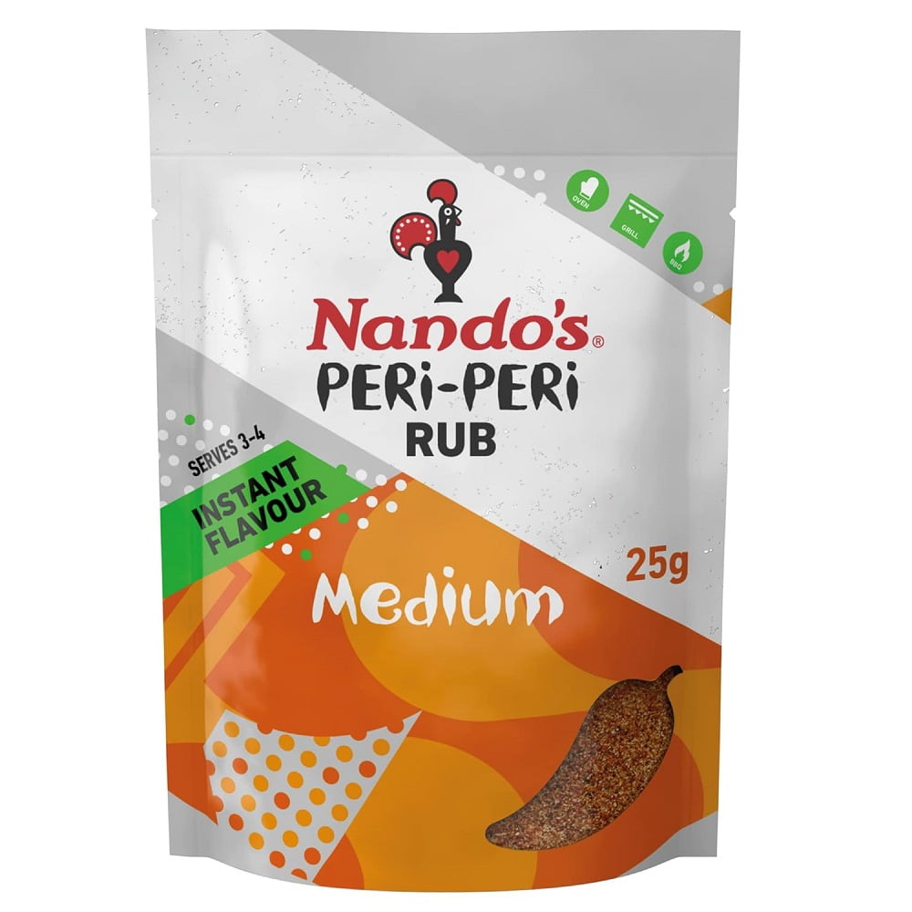 Nando's Peri-Peri Rub Medium 25g Bag (Pack of 2) - Walmart.com