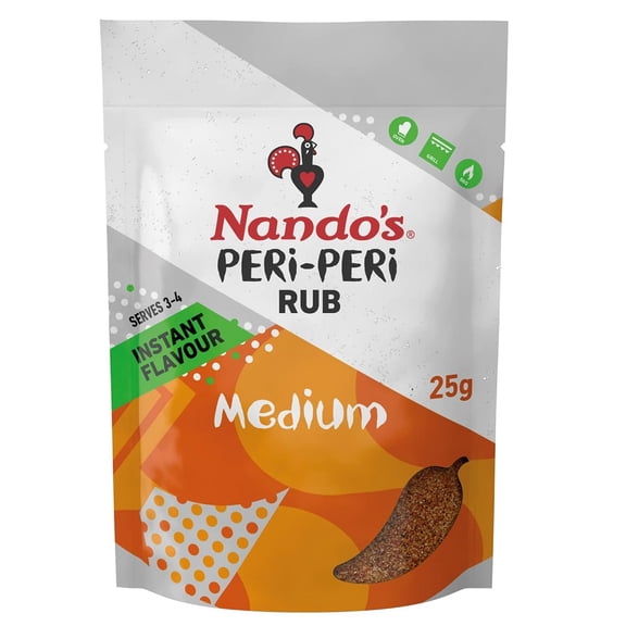 Nando's Peri-Peri Rub Medium 25g Bag (Pack of 6)