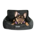 thumbnail image 1 of Nandog Pet Gear Luxury Dog Car Seat Bed (Large Quilted Dark Gray), 1 of 6
