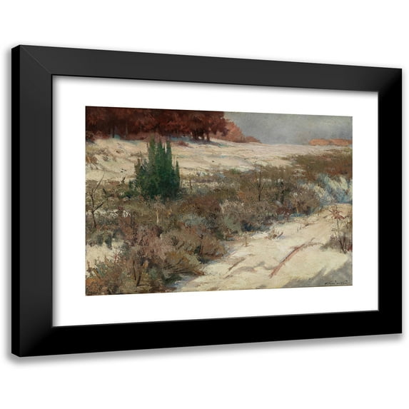 Nandor Katona 14x11 Black Modern Framed Museum Art Print Titled - A Winter Landscape