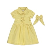 Nanette Girls 2-Piece Twill Dress Set Outfit Color yellow Size 3t