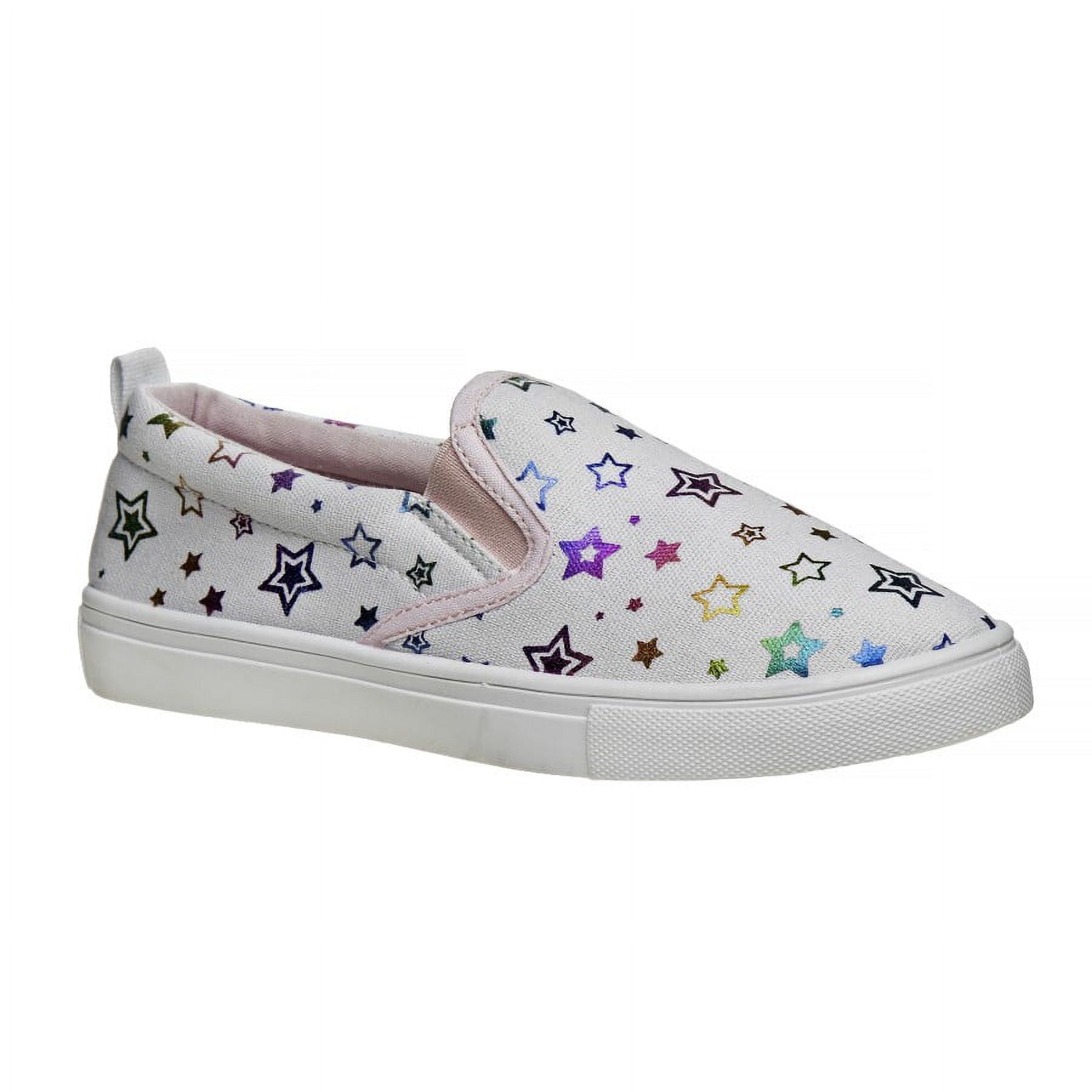 Nanette Lepore Girl Slip On Canvas Shoes, White, Size: 13