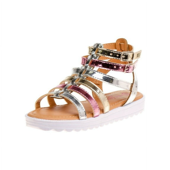 Nanette Lepore Girls White Sole Fisherman Style Sandals (Little Kid Sizes)