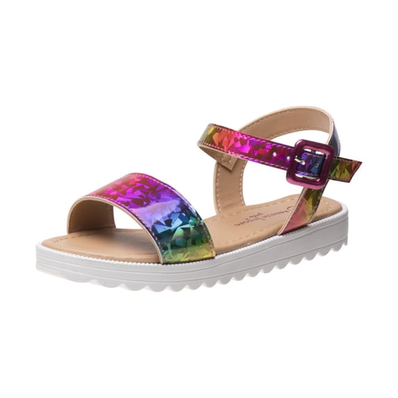Nanette Lepore Open Toe with Straps And White Sole Kids Sandal, Multi, 11