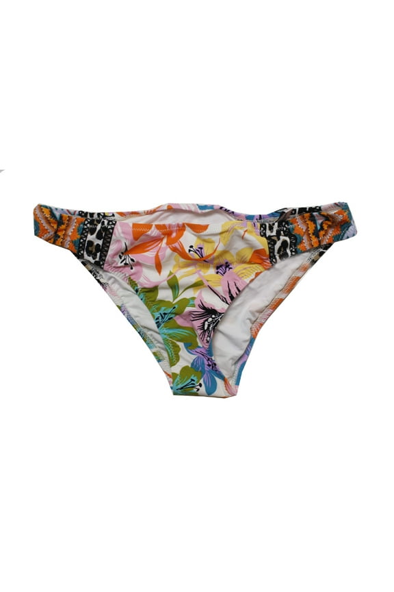 Pink Multi Copa Cubana Siren Ruched Back Bikini Bottom S