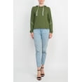 thumbnail image 1 of Nanette Lepore Play Picot Edge Trim Hoodie Sweatshirt Drapey Terry-HAZEL / M, 1 of 12