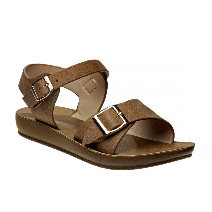 Nanette Lepore  Sandals with Double Buckle for Toddler Girls - Tan, 6 - image 1 of 7